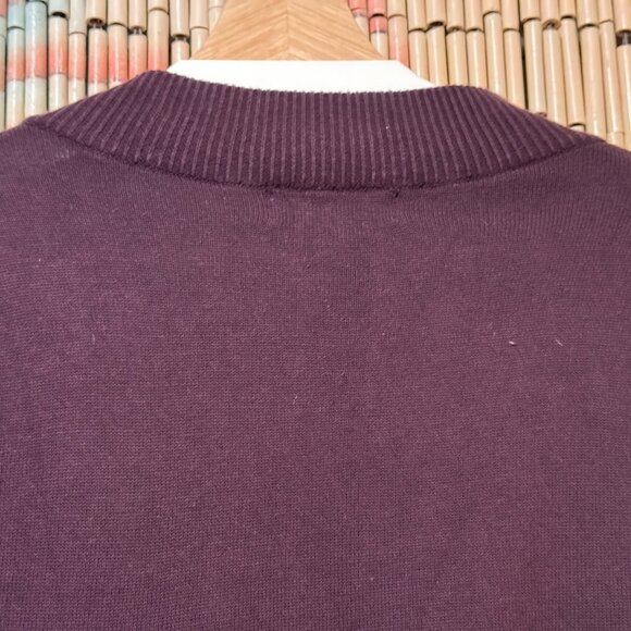 MOSSIMO 3/4 Sleeve Button-Down Cotton Blend Cardigan Sweater, Magenta, XS - Picture 4 of 15